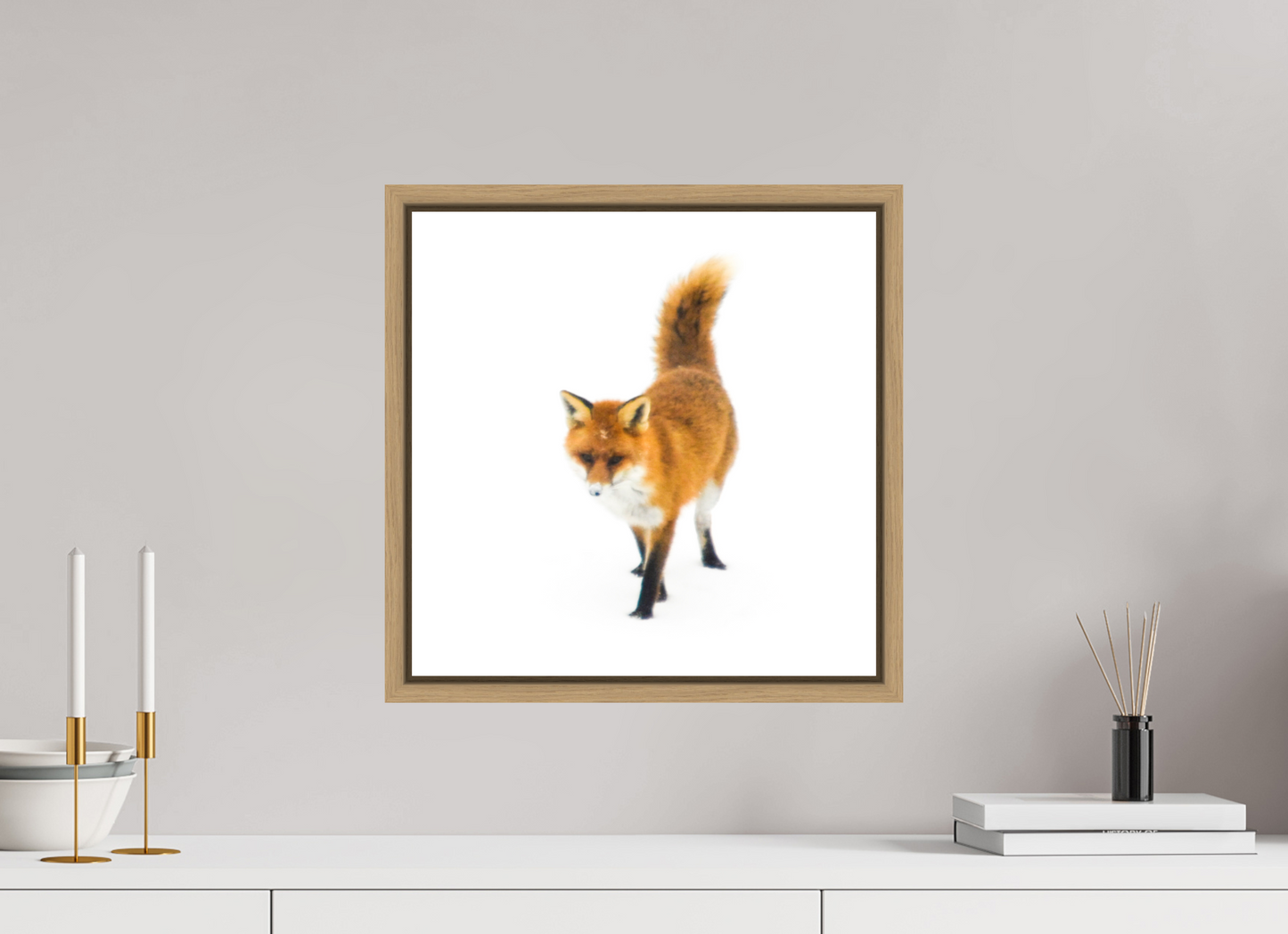 40 x 40 cm, Schattenfuge Hahnemuhle Eiche Natur Smart Fox 1
