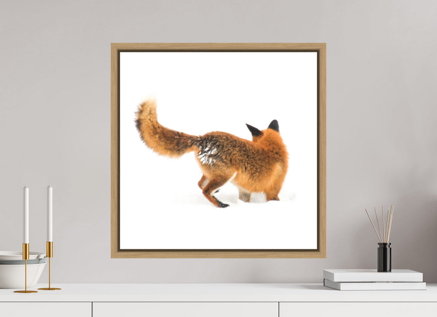 50 x 50 cm, Floater Frame Natural Oak Smart Fox 5