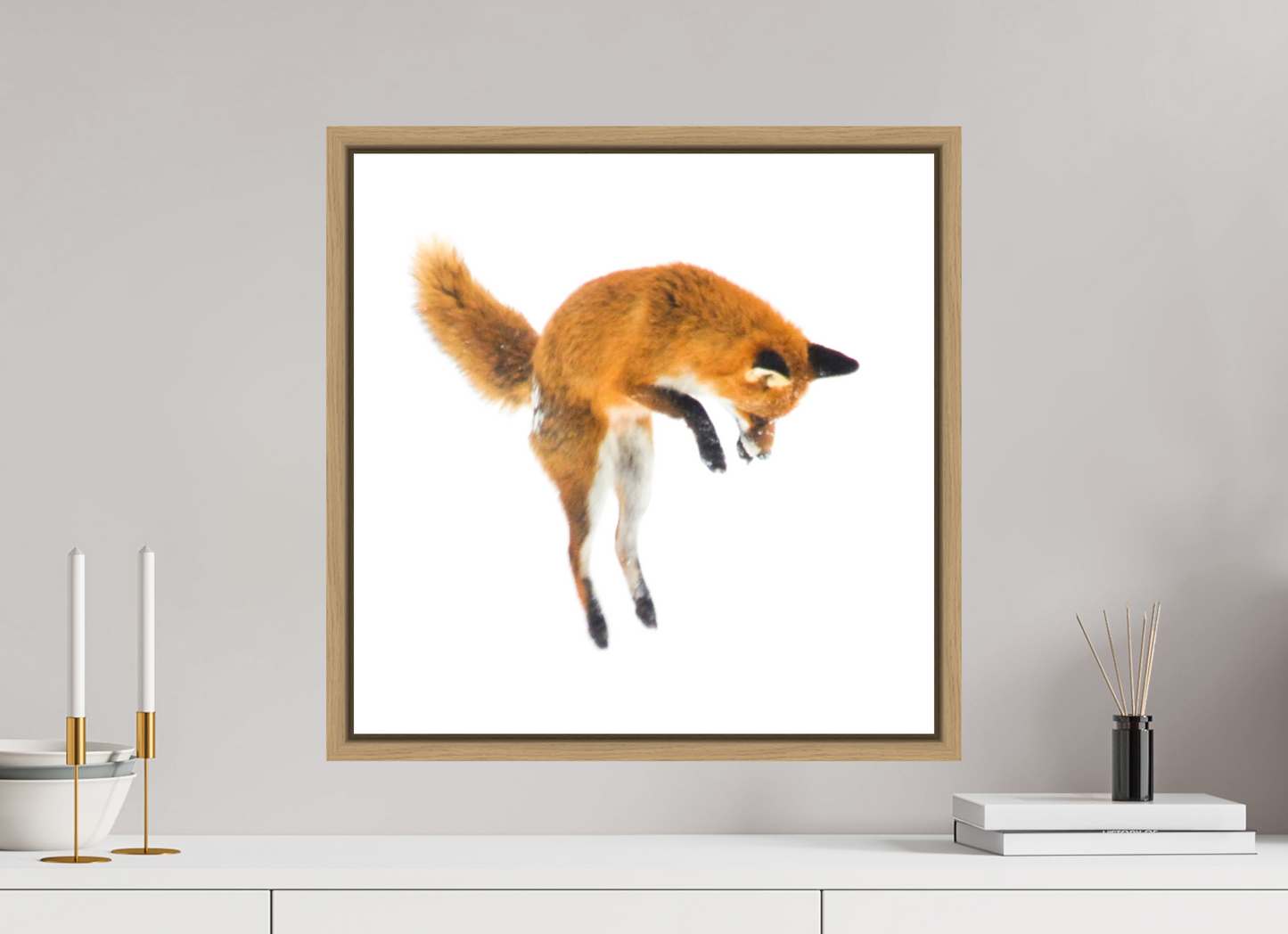 50 x 50 cm, Floater Frame Natural Oak Smart Fox 6