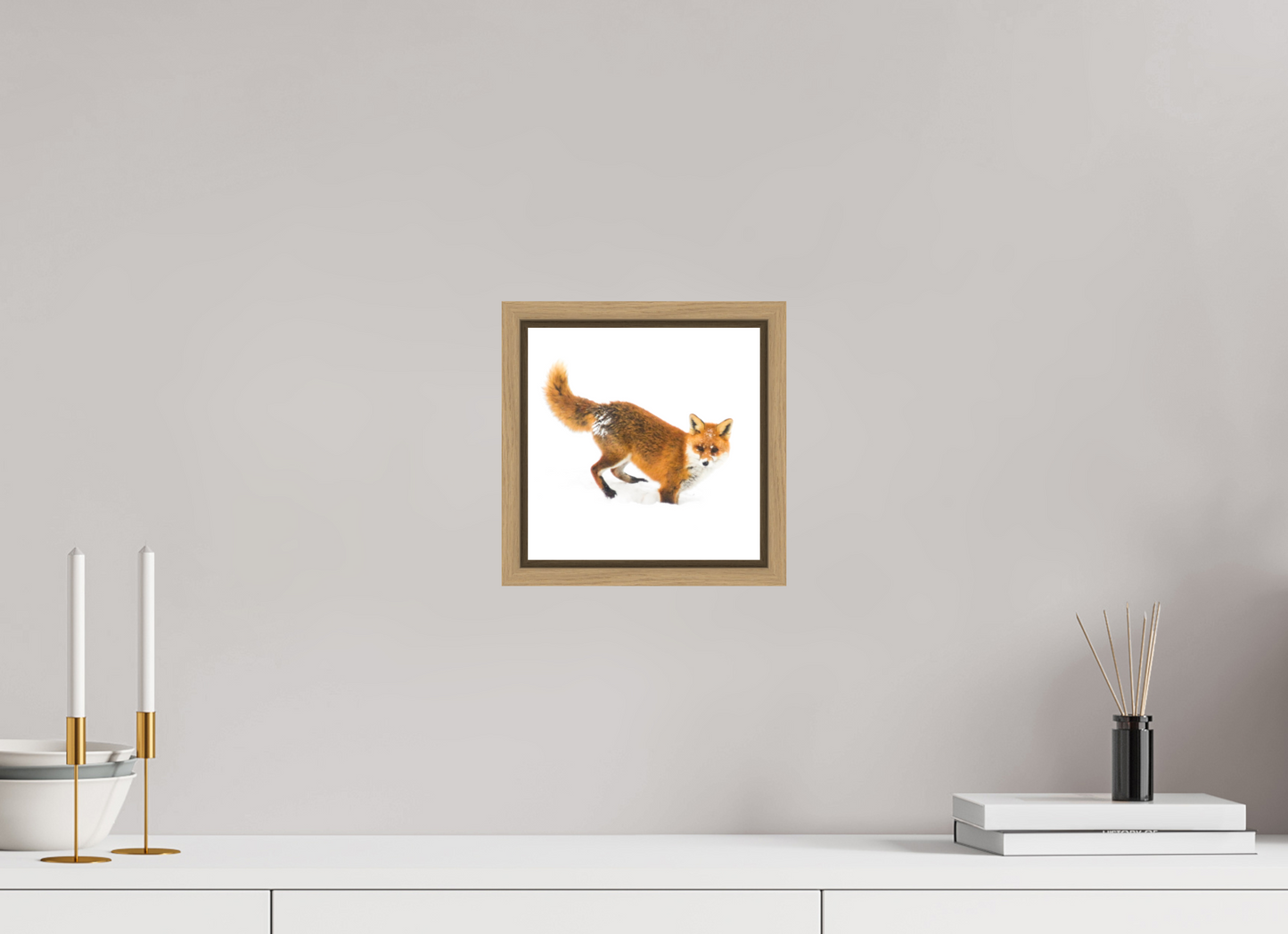 20 x 20 cm, Floater Frame Natural Oak Smart Fox 2