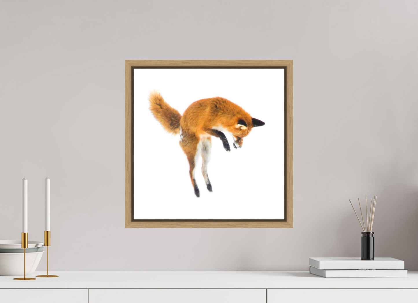 40 x 40 cm, Floater Frame Natural Oak Smart Fox 6