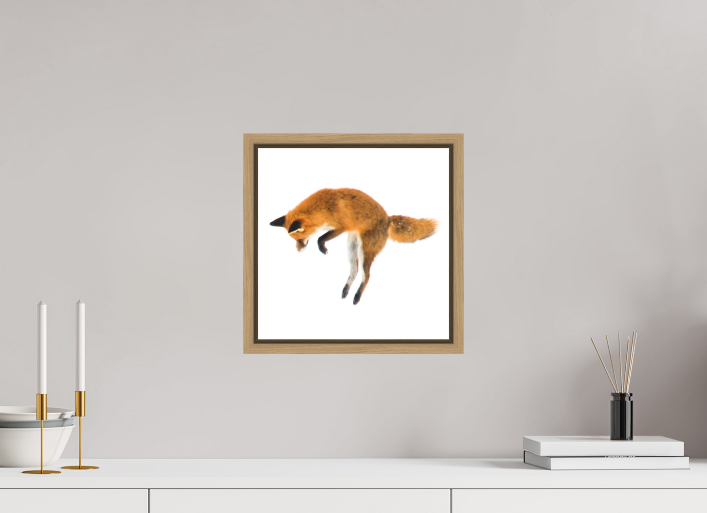 30 x 30 cm, Floater Frame Natural Oak Smart Fox 3