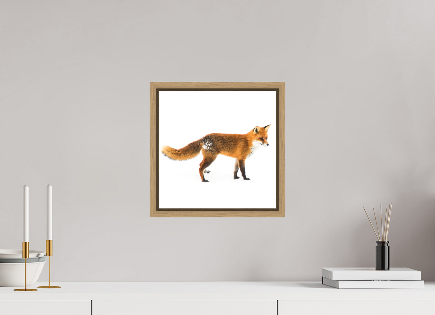 30 x 30 cm, Floater Frame Natural Oak Smart Fox 11