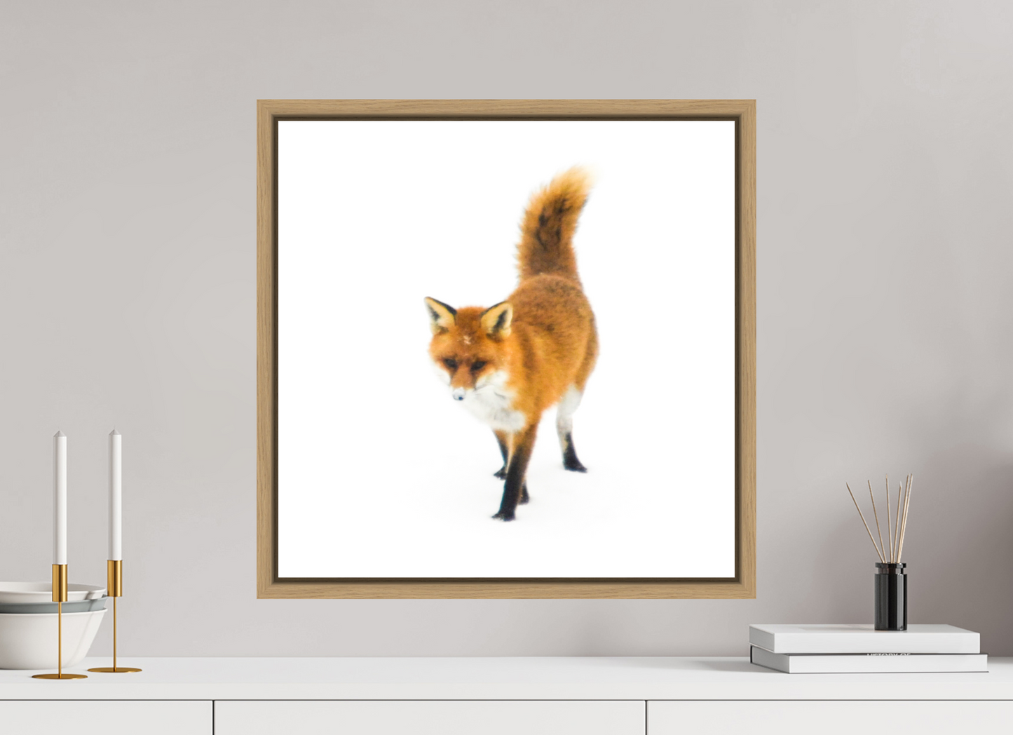 50 x 50 cm, Schattenfuge Hahnemuhle Eiche Natur Smart Fox 1