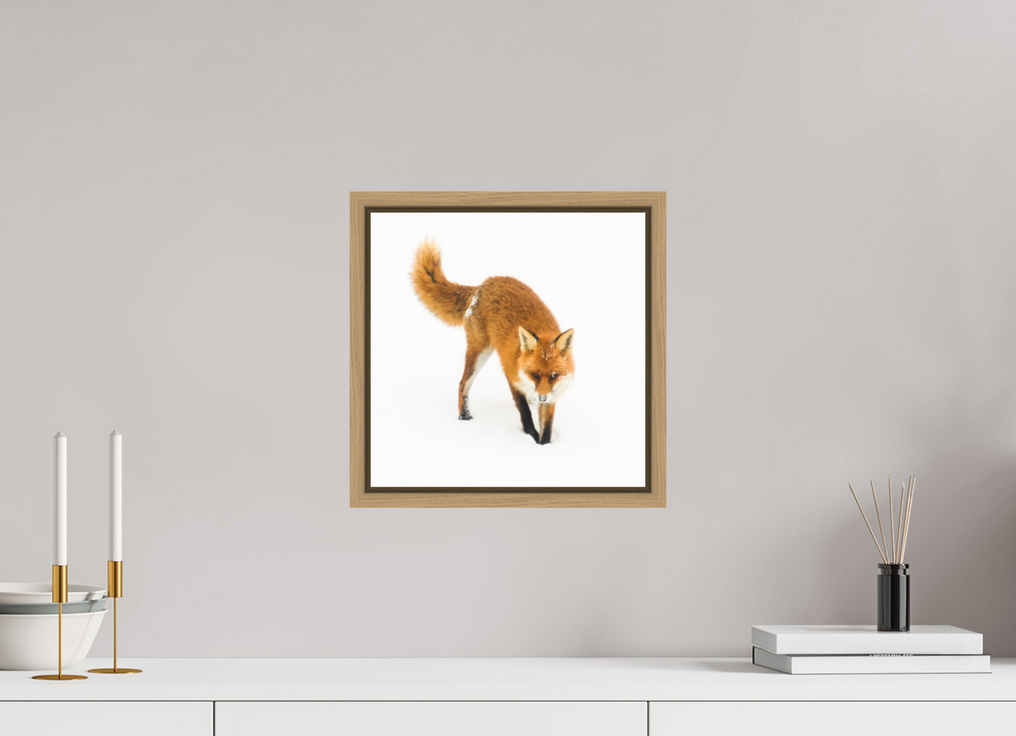 30 x 30 cm, Floater Frame Natural Oak Smart Fox 9