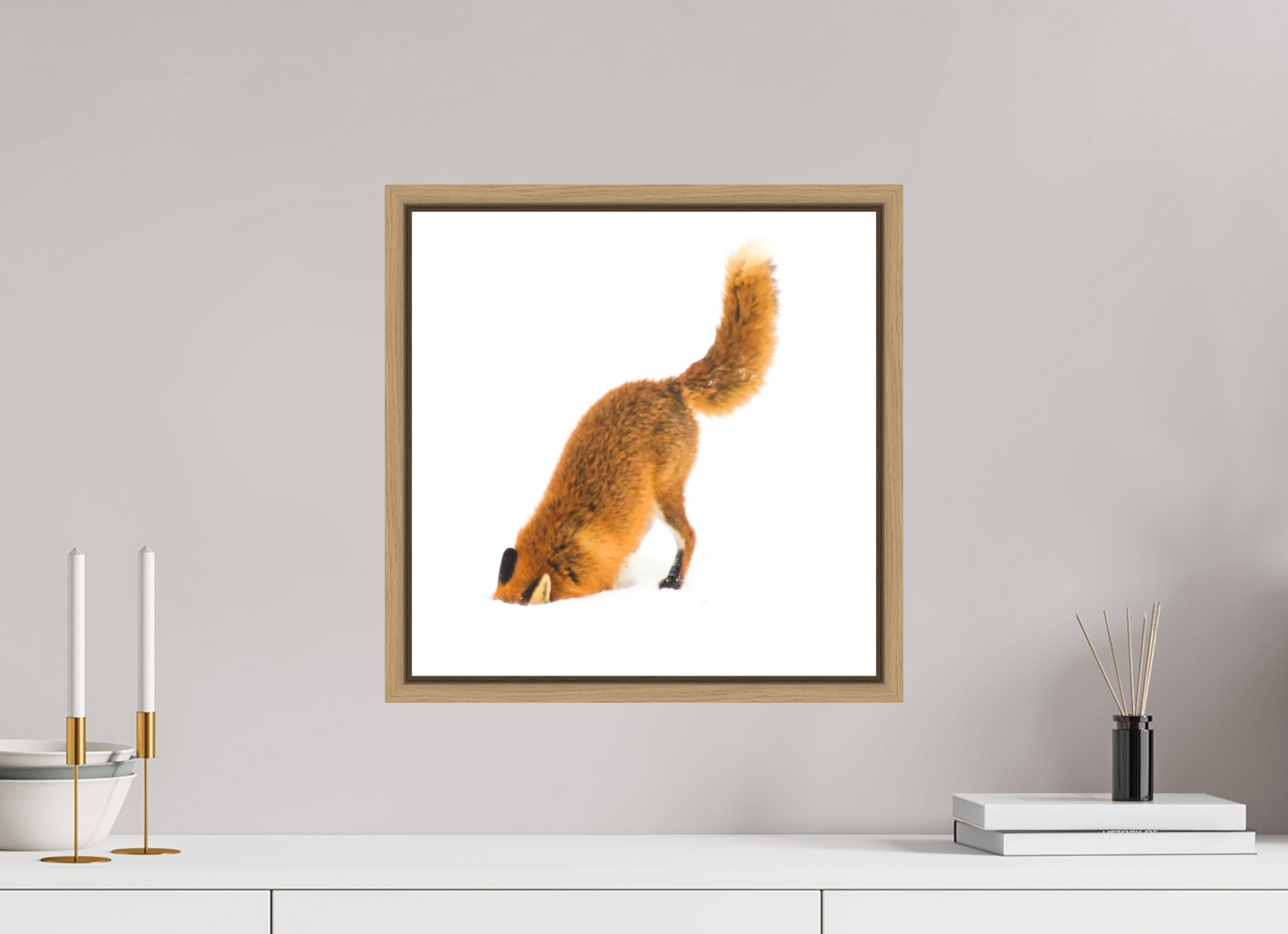 40 x 40 cm, Floater Frame Natural Oak Smart Fox 8