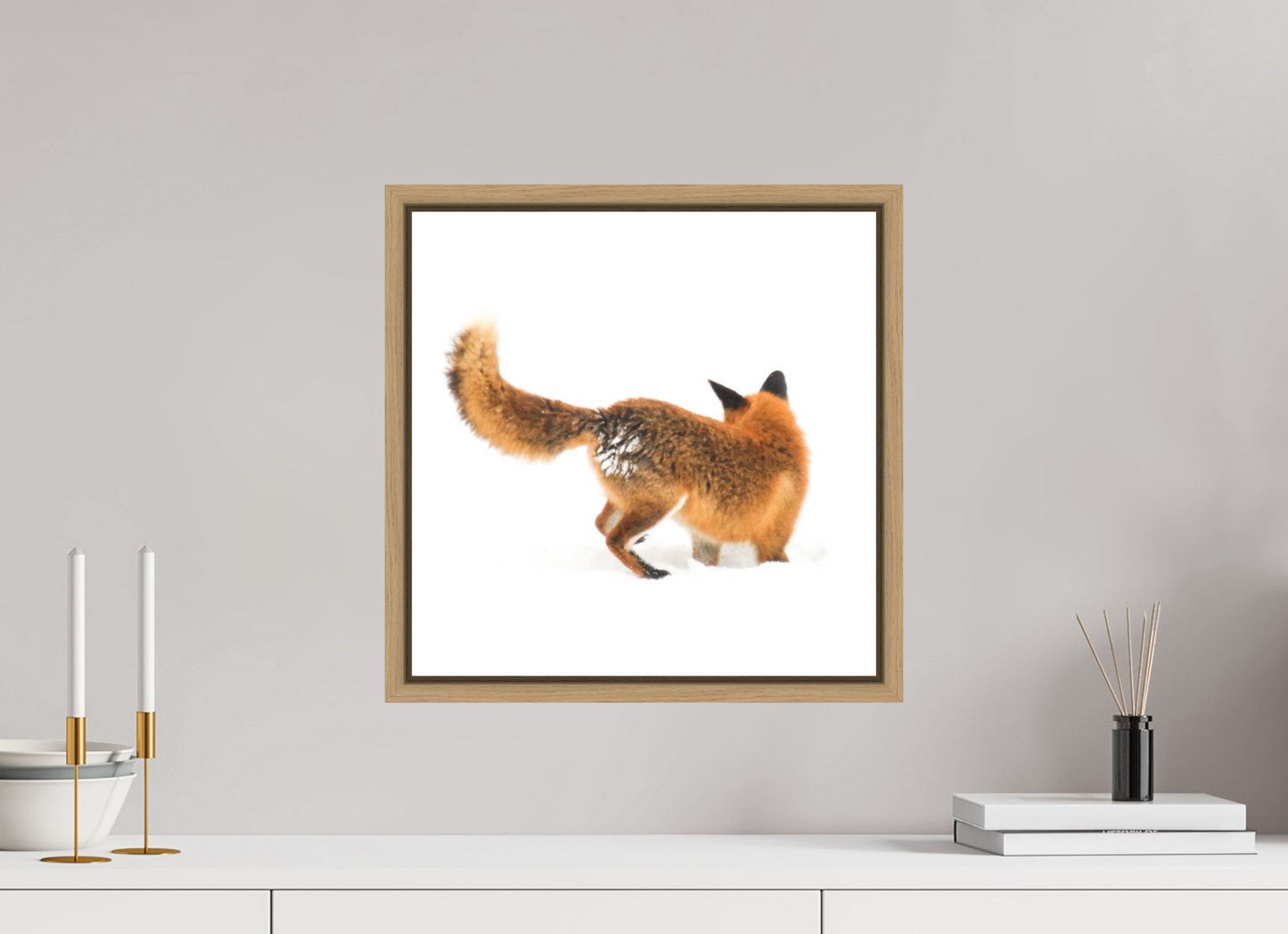 40 x 40 cm, Floater Frame Natural Oak Smart Fox 5