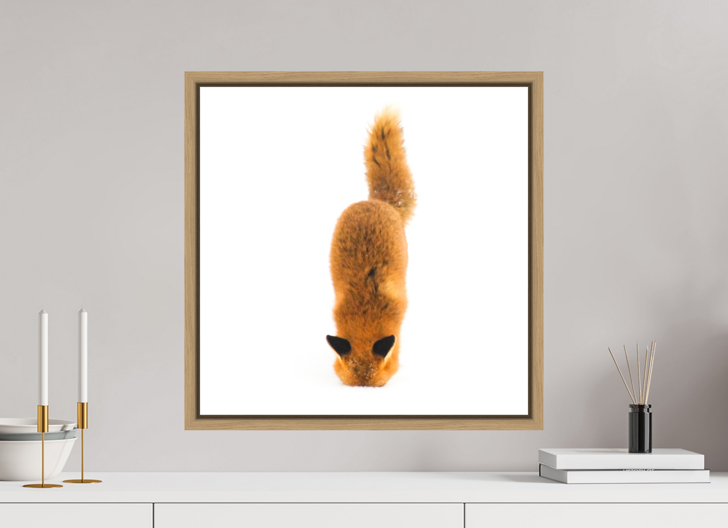 50 x 50 cm, Floater Frame Natural Oak Smart Fox 4