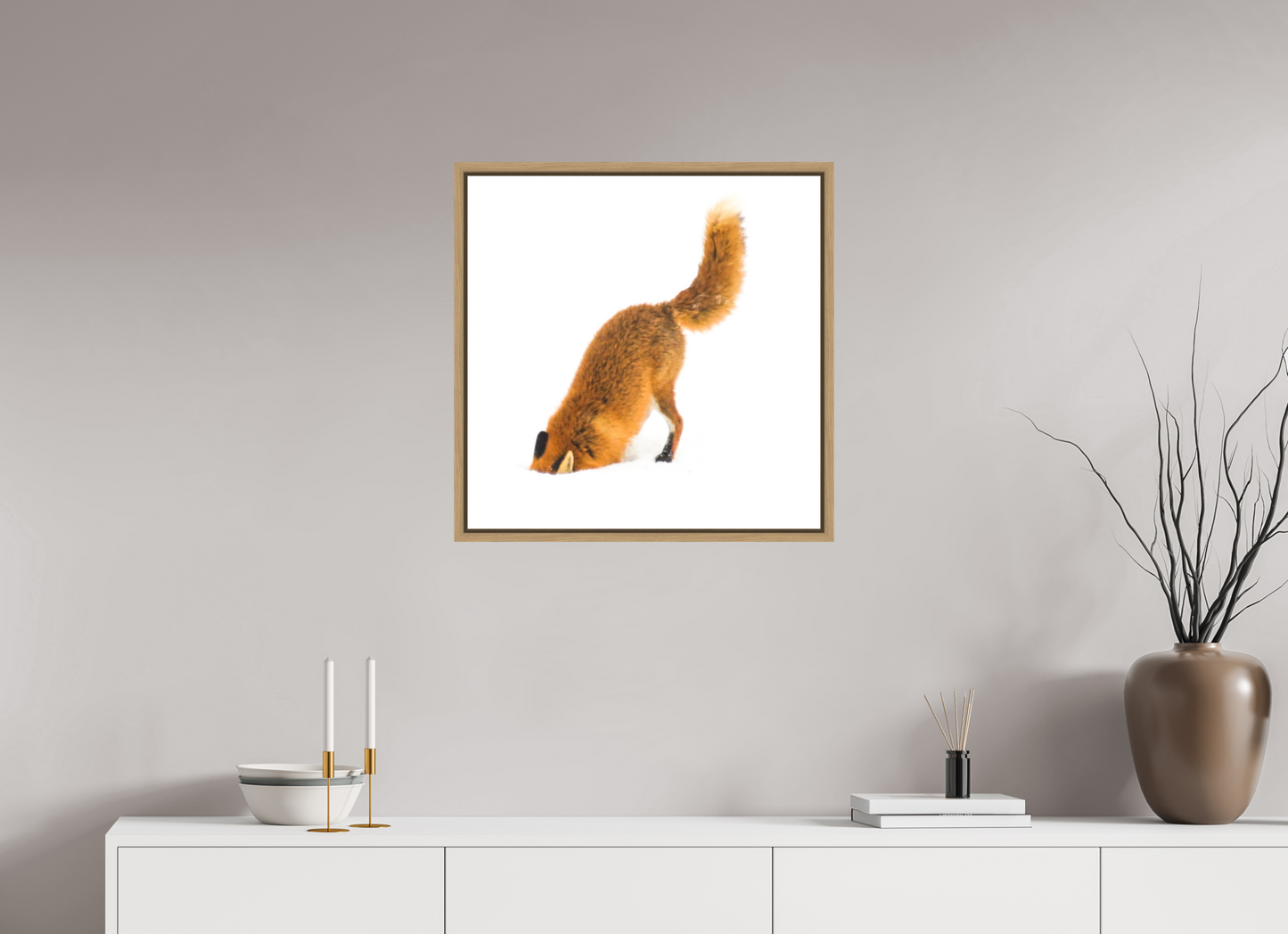 60 x 60 cm, Floater Frame Natural Oak Smart Fox 8