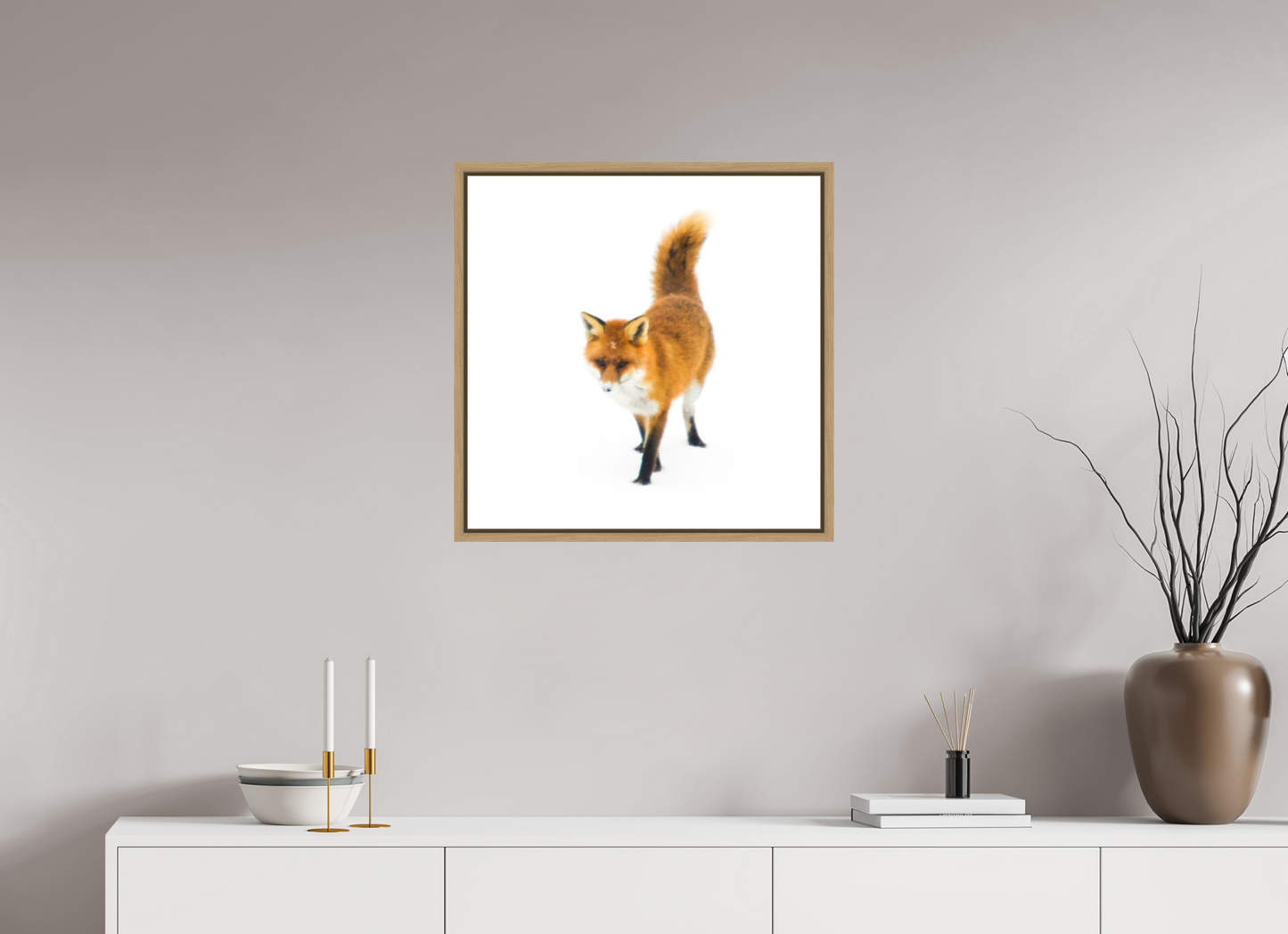 60 x 60 cm, Schattenfuge Hahnemuhle Eiche Natur Smart Fox 1