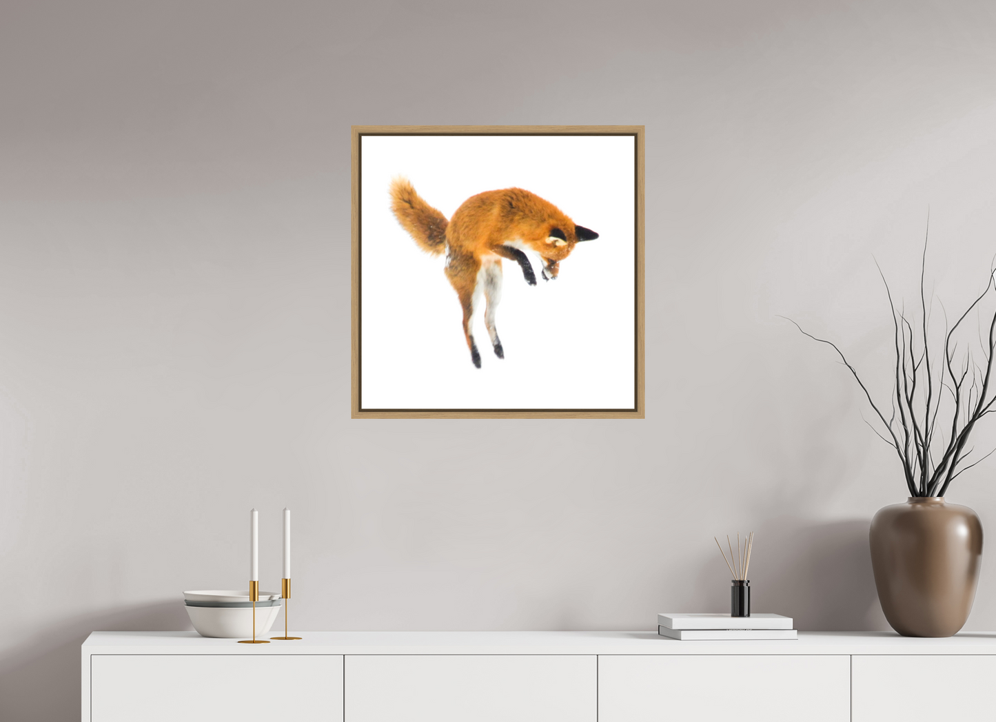 60 x 60 cm, Floater Frame Natural Oak Smart Fox 6