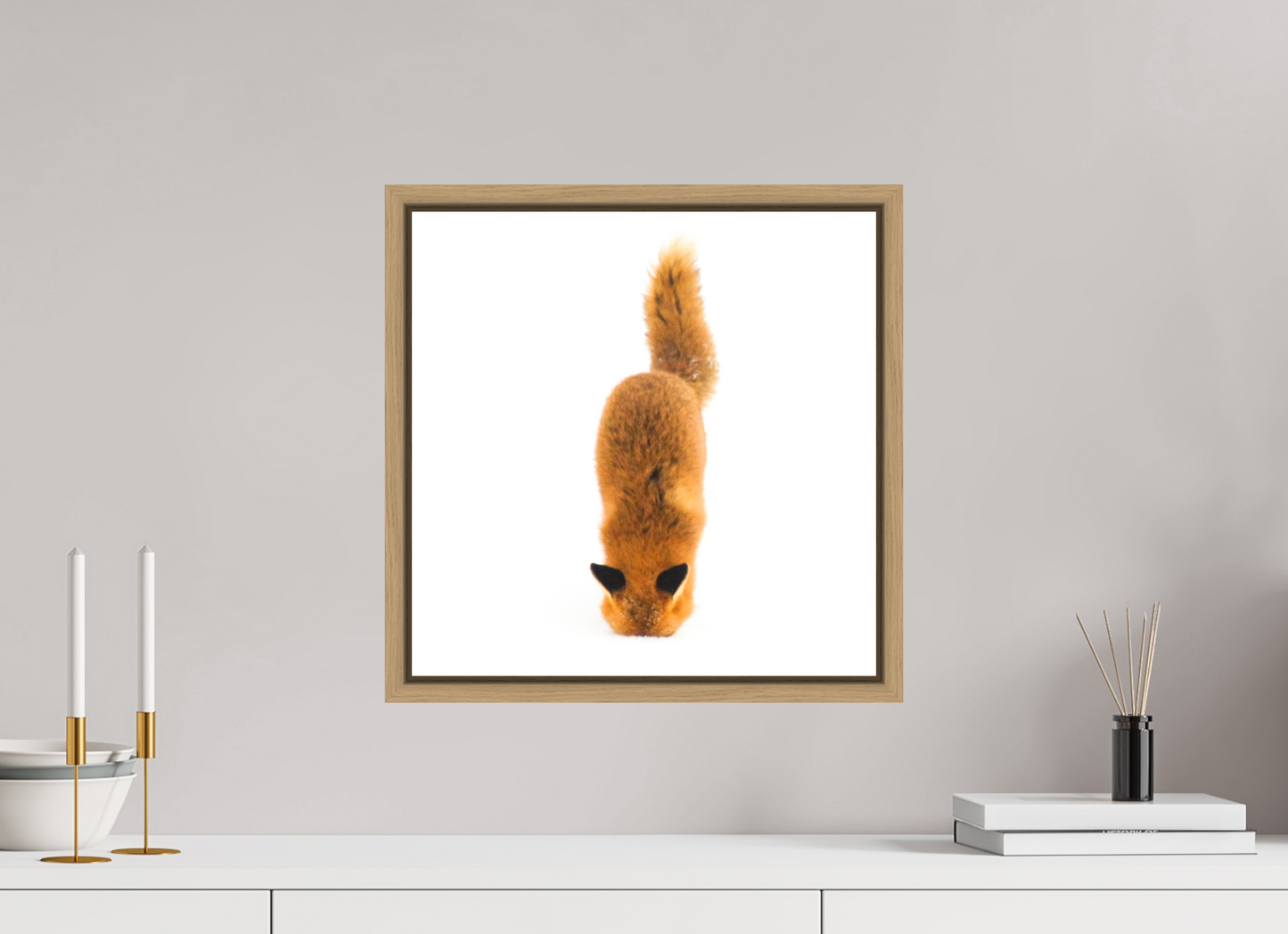 40 x 40 cm, Floater Frame Natural Oak Smart Fox 4