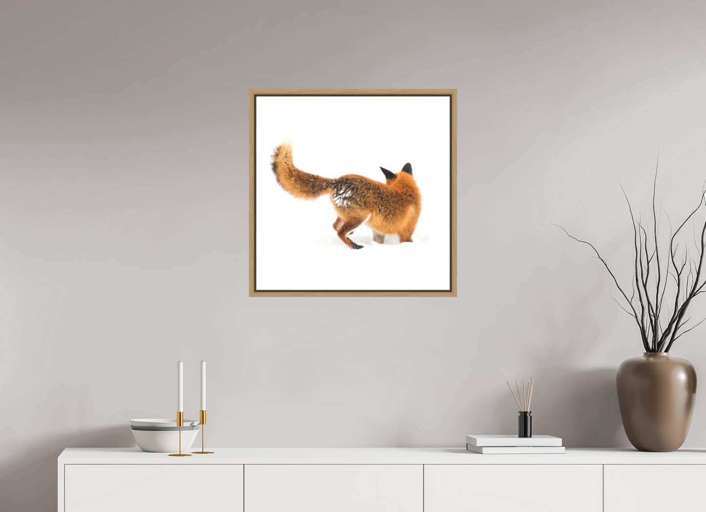 60 x 60 cm, Floater Frame Natural Oak Smart Fox 5