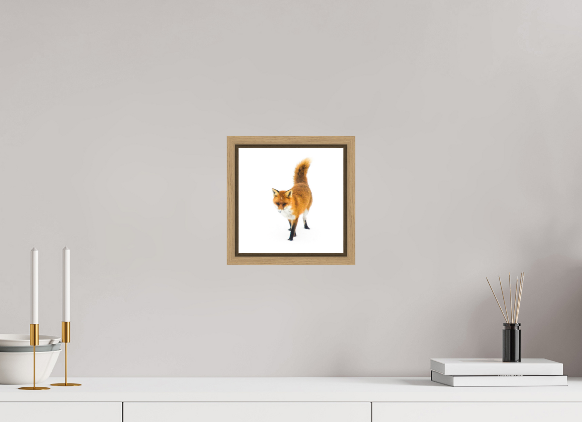 20 x 20 cm, Schattenfuge Hahnemuhle Eiche Natur Smart Fox 1