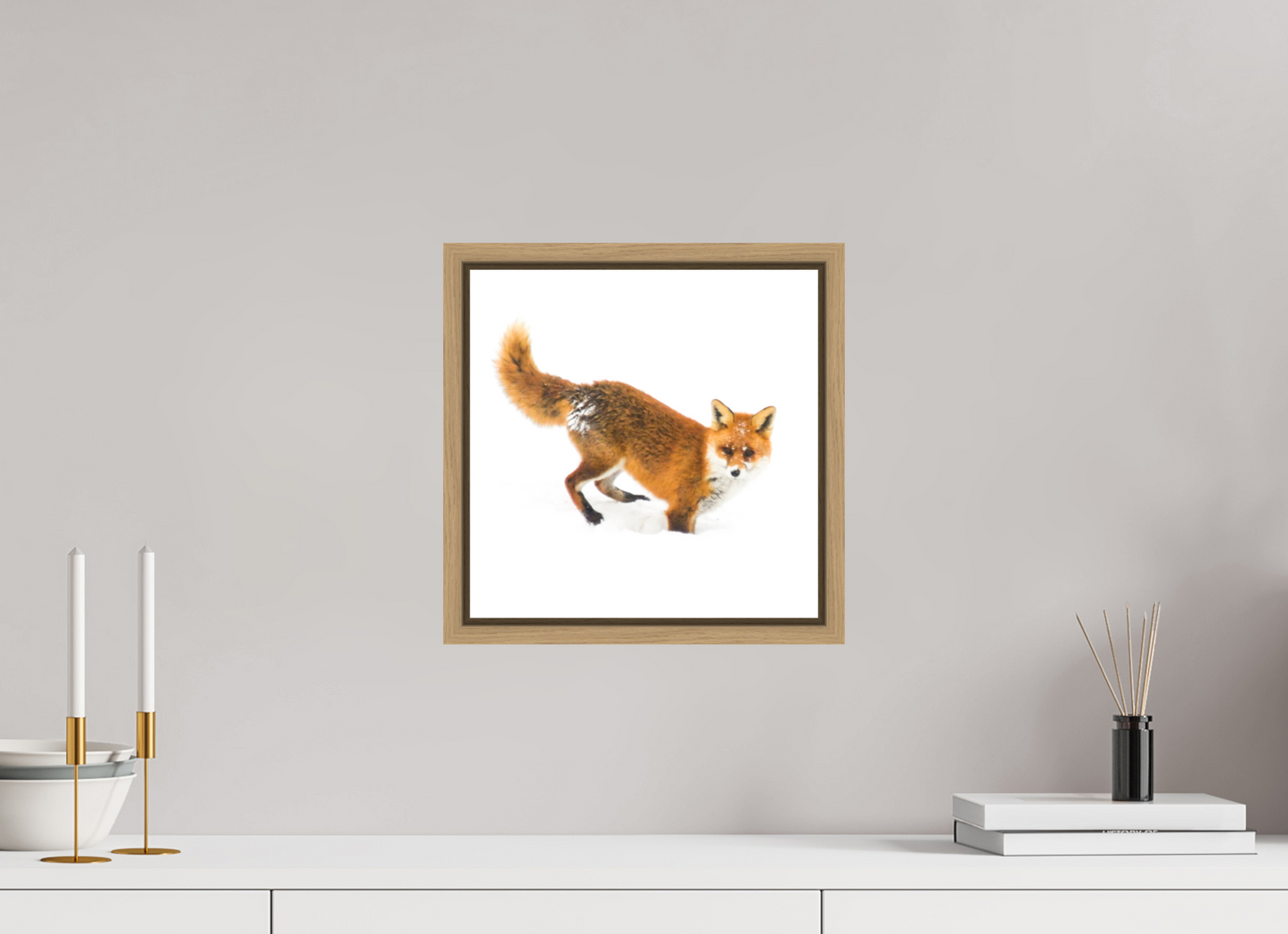 30 x 30 cm, Floater Frame Natural Oak Smart Fox 2
