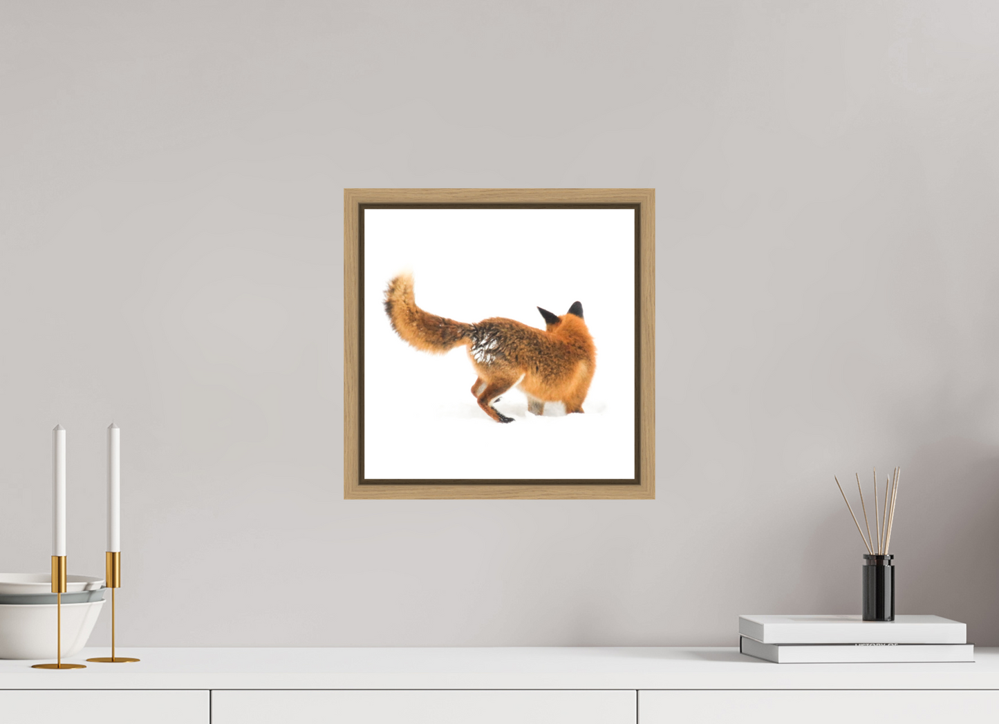 30 x 30 cm, Floater Frame Natural Oak Smart Fox 5