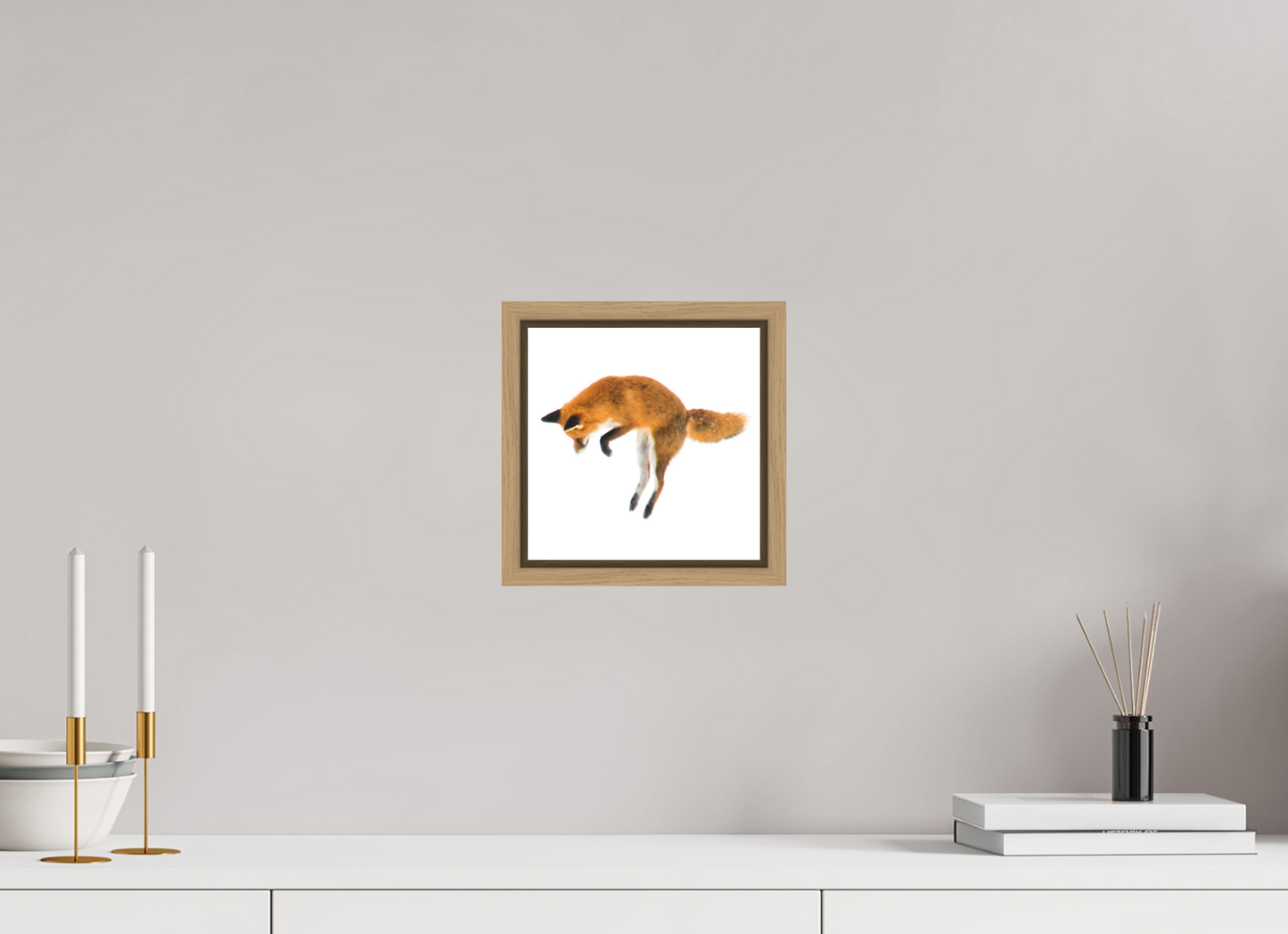 20 x 20 cm, Floater Frame Natural Oak Smart Fox 3