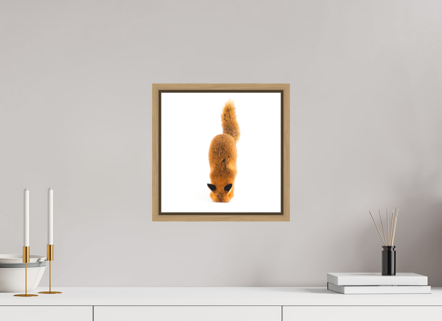 30 x 30 cm, Floater Frame Natural Oak Smart Fox 4