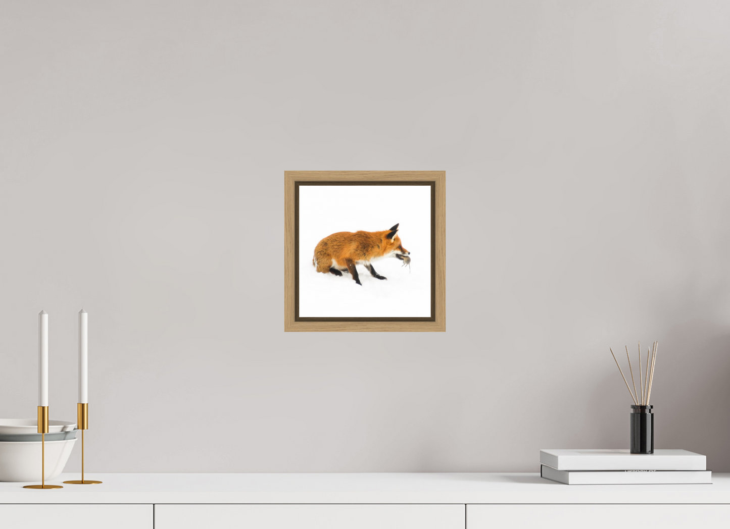 20 x 20 cm, Floater Frame Natural Oak Smart Fox 12