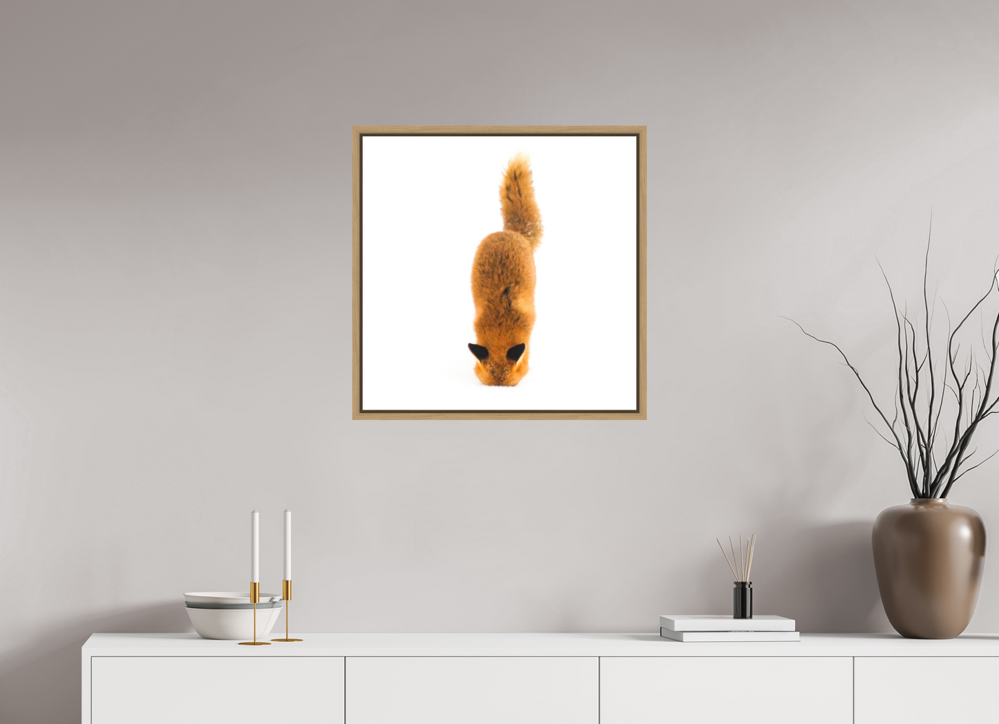 60 x 60 cm, Floater Frame Natural Oak Smart Fox 4