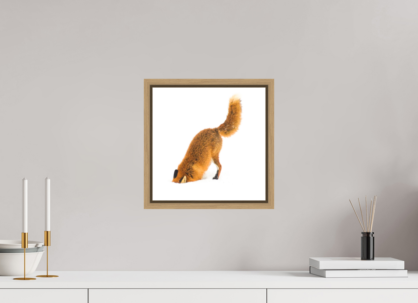 30 x 30 cm, Floater Frame Natural Oak Smart Fox 8